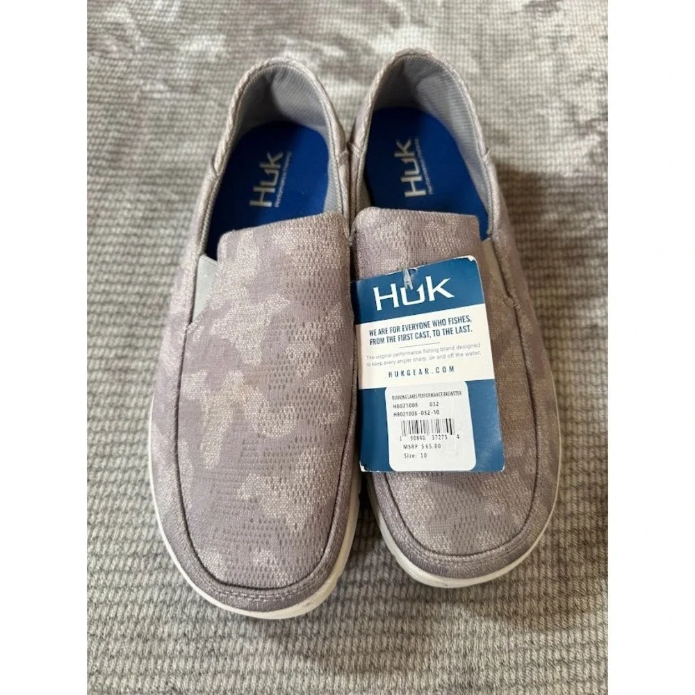 Huk Running Lakes Performance Brewster Mens 10 Camo Slip On Shoes H8021008032